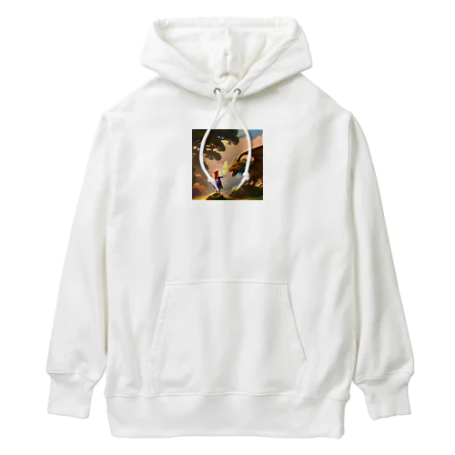 八恩森の龍と少女 Heavyweight Hoodie