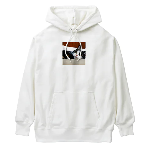 寝たネコ Heavyweight Hoodie