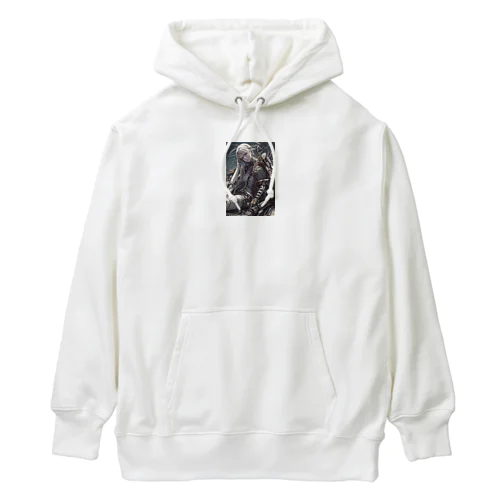 メカニカルシンセゾンビガールのイラストのグッズ　#2 Heavyweight Hoodie