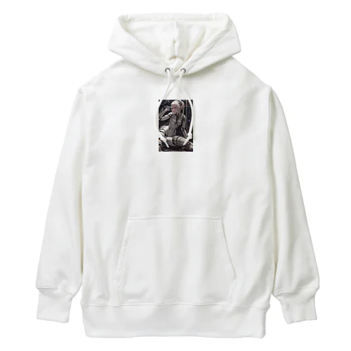 メカニカルシンセゾンビガールのイラストのグッズ　#3 Heavyweight Hoodie