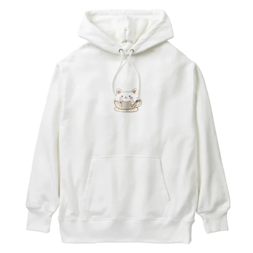 しろねこちゃんラテ Heavyweight Hoodie