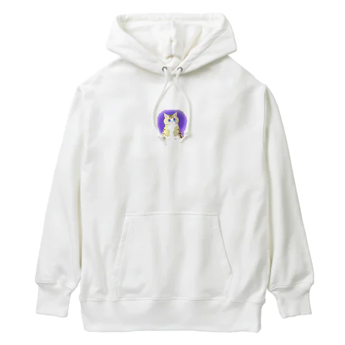 うるうる瞳の可愛いシマシマ猫 Heavyweight Hoodie