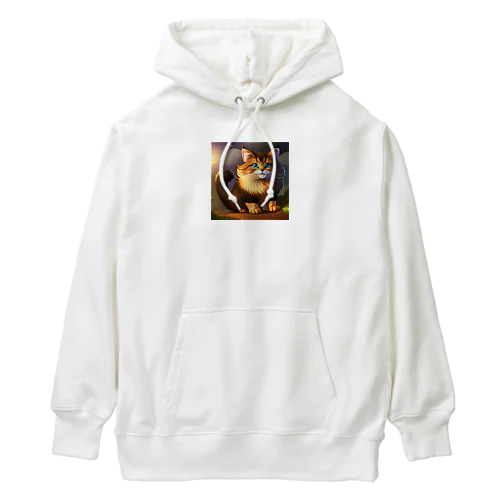 かわいい猫のイラストグッズ Heavyweight Hoodie