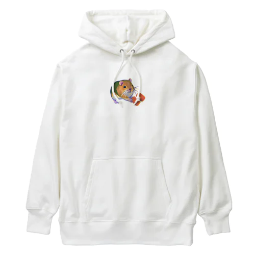 筋トレしているハムスター Heavyweight Hoodie