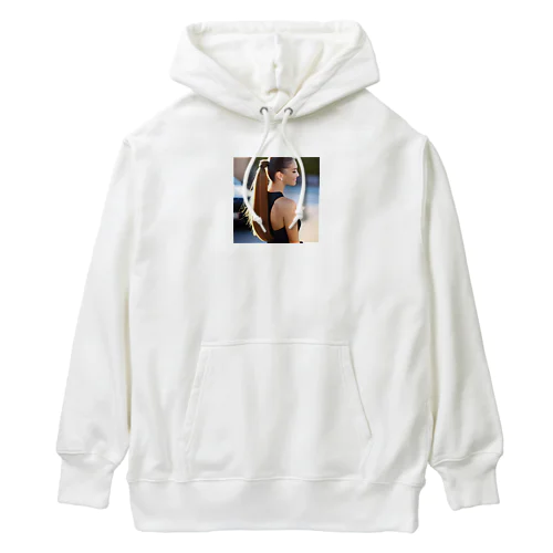 ポニーテールが素敵なAI美女のオリジナルグッズ Heavyweight Hoodie