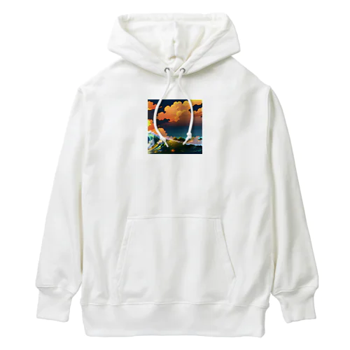 海！朝日！ Heavyweight Hoodie