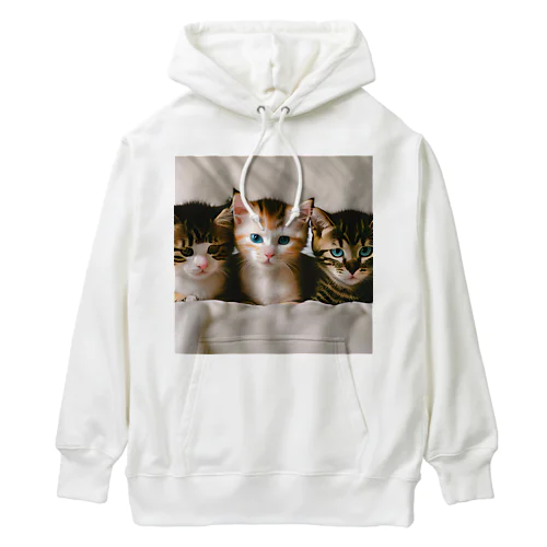 3匹の子猫の魔法で毎日が特別な日に Heavyweight Hoodie