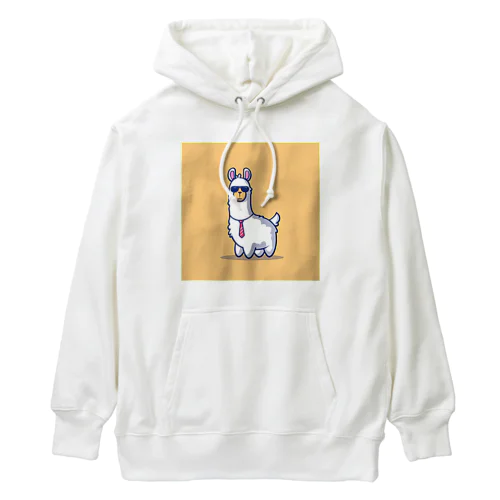 サングラスをかけたアルパカ Heavyweight Hoodie