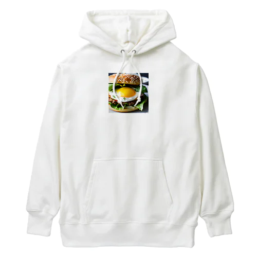 半熟とろけるハンバーグ チーズ愛好家の夢！ Heavyweight Hoodie