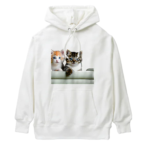 子猫の微笑み、心のオアシス Heavyweight Hoodie