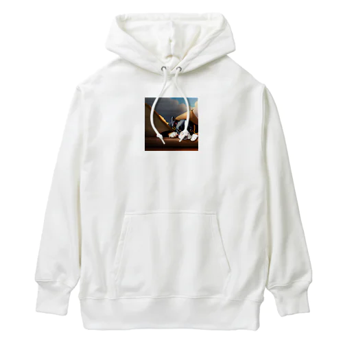 お眠りボストンテリア Heavyweight Hoodie