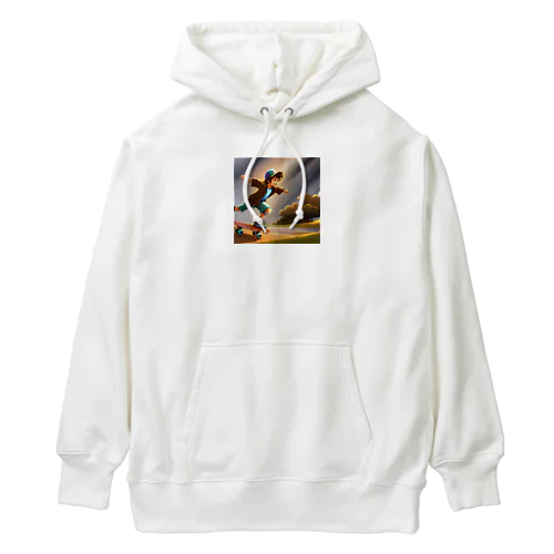 スケートボードの男の子 Heavyweight Hoodie