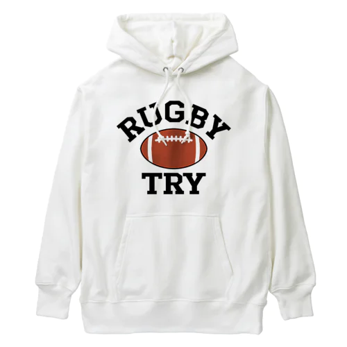 ラグビー・RUGBY・グッズ・デザイン・楕円形ボール・イラスト・スポーツ・Tシャツ・男子・女子・かっこいい・かわいい・選手・ラガーマン・インゴール・ラグビーユニオン・ラグビーリーグ Heavyweight Hoodie