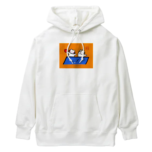 ダブルスする仲良し猫 Heavyweight Hoodie