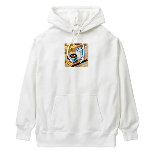 ドット絵コーヒーと電気ポット Heavyweight Hoodie