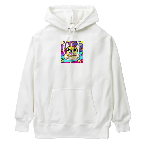 チワワの宇宙大冒険へレッツゴー！パンケーキの秘密を解き明かす Heavyweight Hoodie