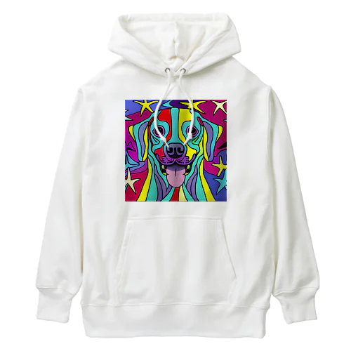 奇抜なアート風の可愛い犬のグッズ Heavyweight Hoodie