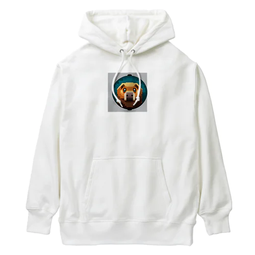 ドット絵のホラーなカピバラ Heavyweight Hoodie