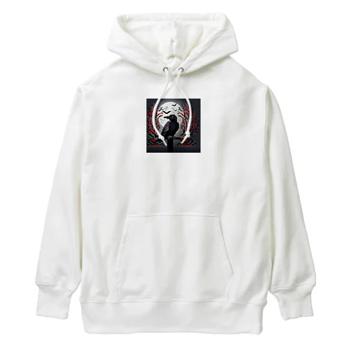 ドット絵のホラーなカラス Heavyweight Hoodie