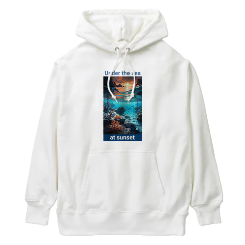 夕暮れの海の底！Under the SEA at sunset Heavyweight Hoodie