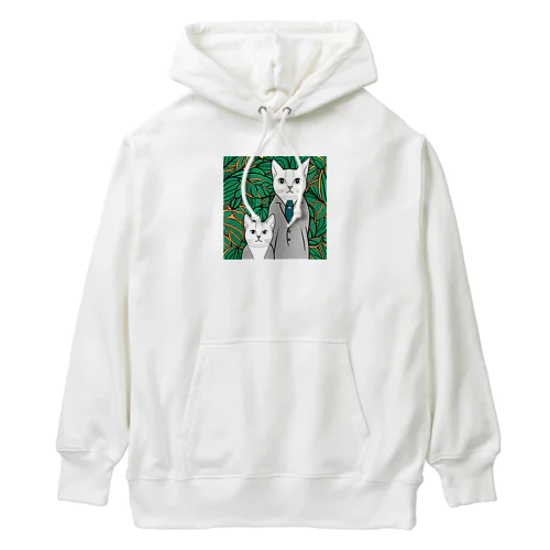 2匹の猫 Heavyweight Hoodie