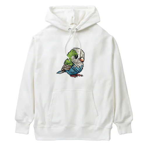 ドット絵のインコ２ Heavyweight Hoodie