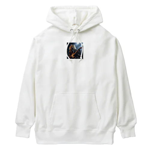 RockなCat ギターバージョン3 Heavyweight Hoodie