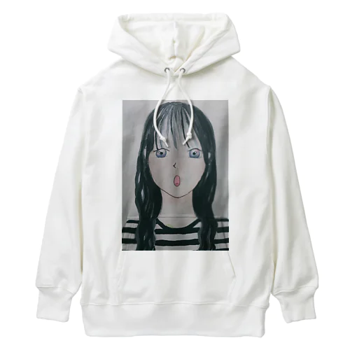 黒髪の女の子 Heavyweight Hoodie