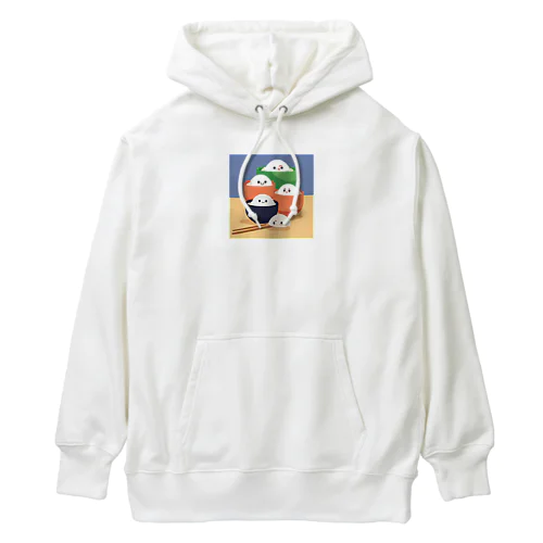 かわいいおにぎりのイラストのグッズ Heavyweight Hoodie