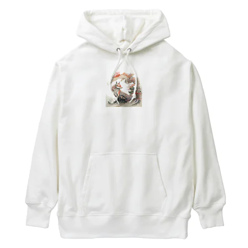 １０００年生きた狐 Heavyweight Hoodie