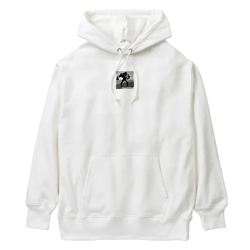 岩の上でおどるロボ Heavyweight Hoodie