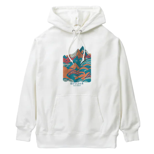 【BLUE NORTH】ボルダーデザイン5 Heavyweight Hoodie