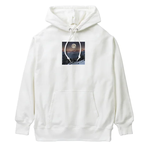 山から昇る月 Heavyweight Hoodie