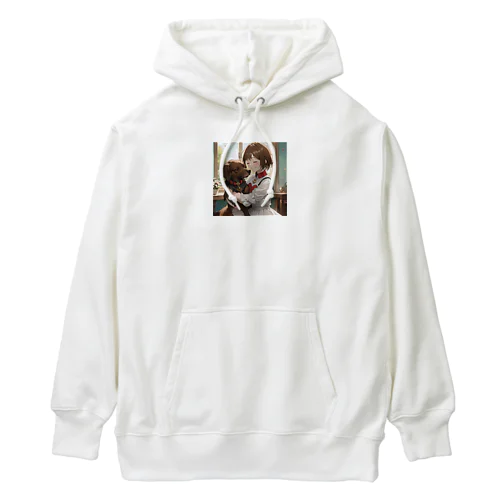 少女と愛犬 Heavyweight Hoodie