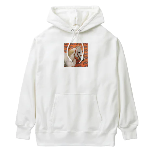 躍動感のある馬のグッズ(ペイズリー柄) Heavyweight Hoodie