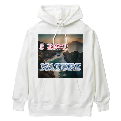 I LOVE NATURE Heavyweight Hoodie