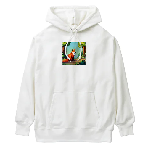 ドット柄のキツネ Heavyweight Hoodie