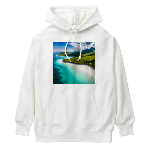 空からの楽園、透明な海グッズ Heavyweight Hoodie