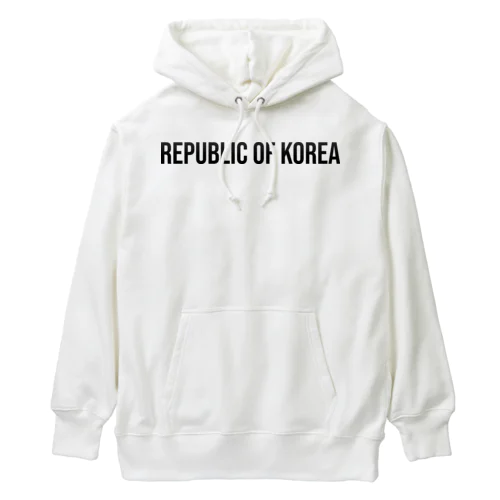 韓国 ロゴブラック Heavyweight Hoodie