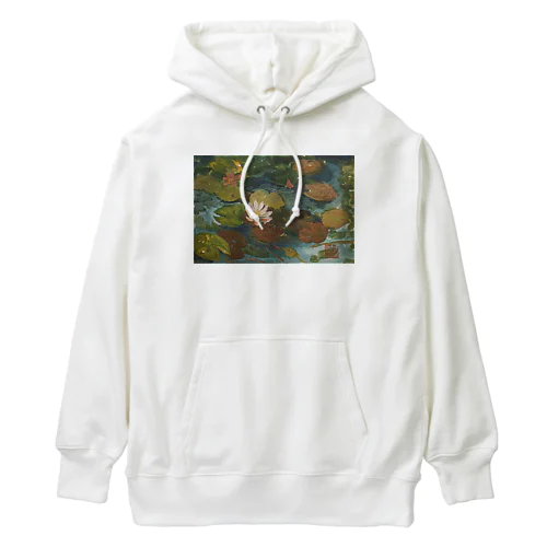 2020年5月岡田美術館前 雨後の蓮の花 Heavyweight Hoodie