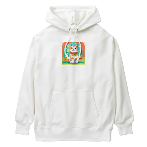 愛くるしい招き猫 Heavyweight Hoodie