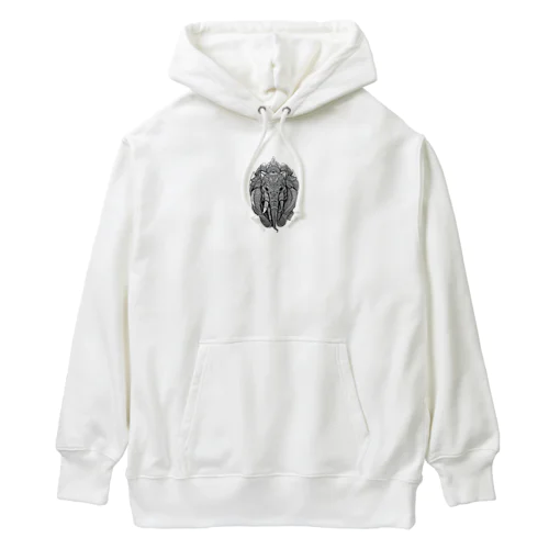 ジオメトリックエレファント Heavyweight Hoodie