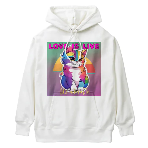 An LGBTQ cat Heavyweight Hoodie