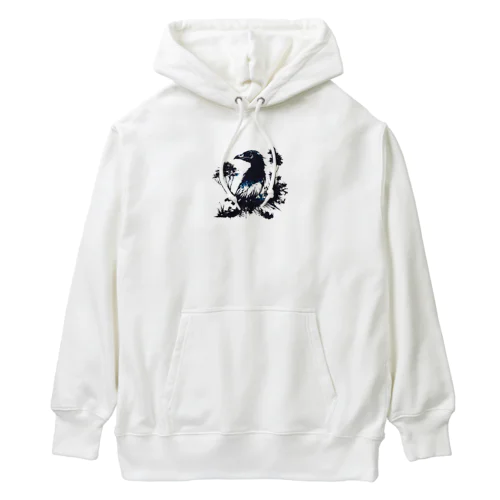 墨絵シリーズ「鴉」 Heavyweight Hoodie