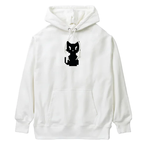 ピクセルアート黒猫　55 Heavyweight Hoodie