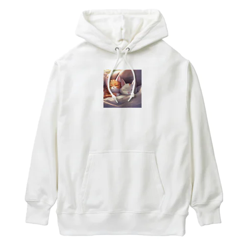 休日に布団から出てこない夫婦ネコ Heavyweight Hoodie