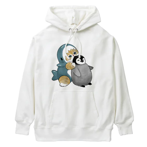 サメにゃんペンギン吸い Heavyweight Hoodie