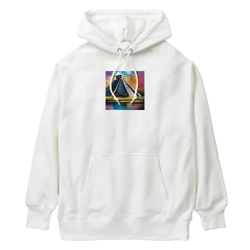 有名な観光スポットをイメージした画像：チチェン・イッツァ（メキシコ） Heavyweight Hoodie