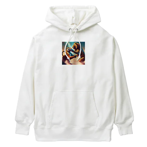 ライオンVSトラ Heavyweight Hoodie