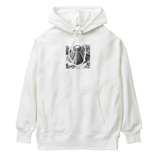  有名な観光スポットイメージ画像：チチェン・イッツァ（メキシコ） Heavyweight Hoodie